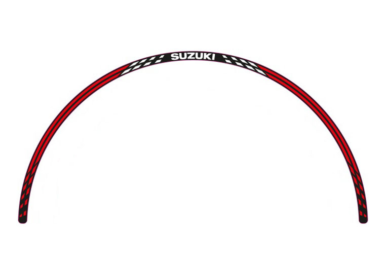 WHEEL DECAL FOR FRONT WHEEL (RED WHITE VERSION 2)